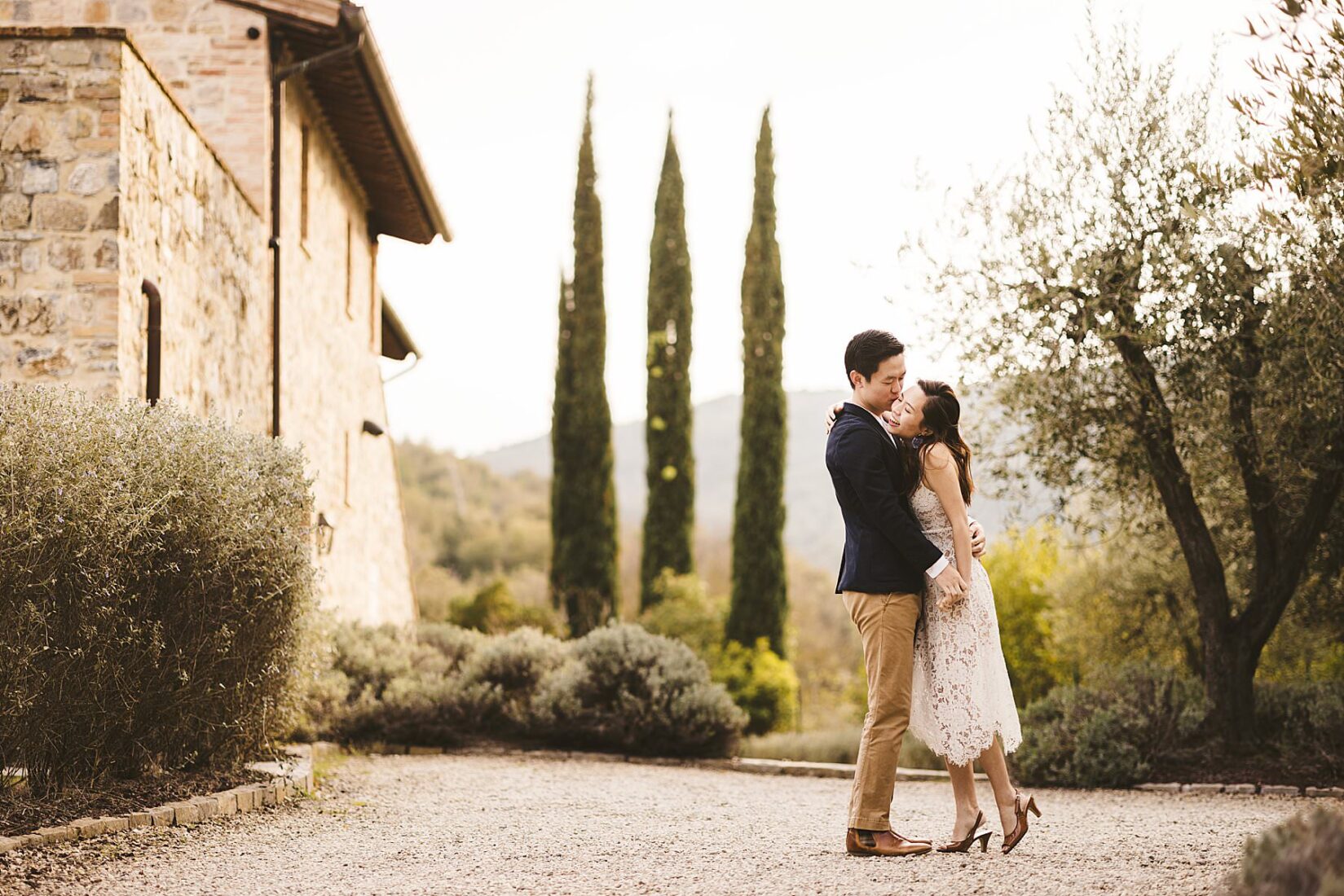 Spring engagement photos at Rosewood Castiglion del Bosco, Tuscany