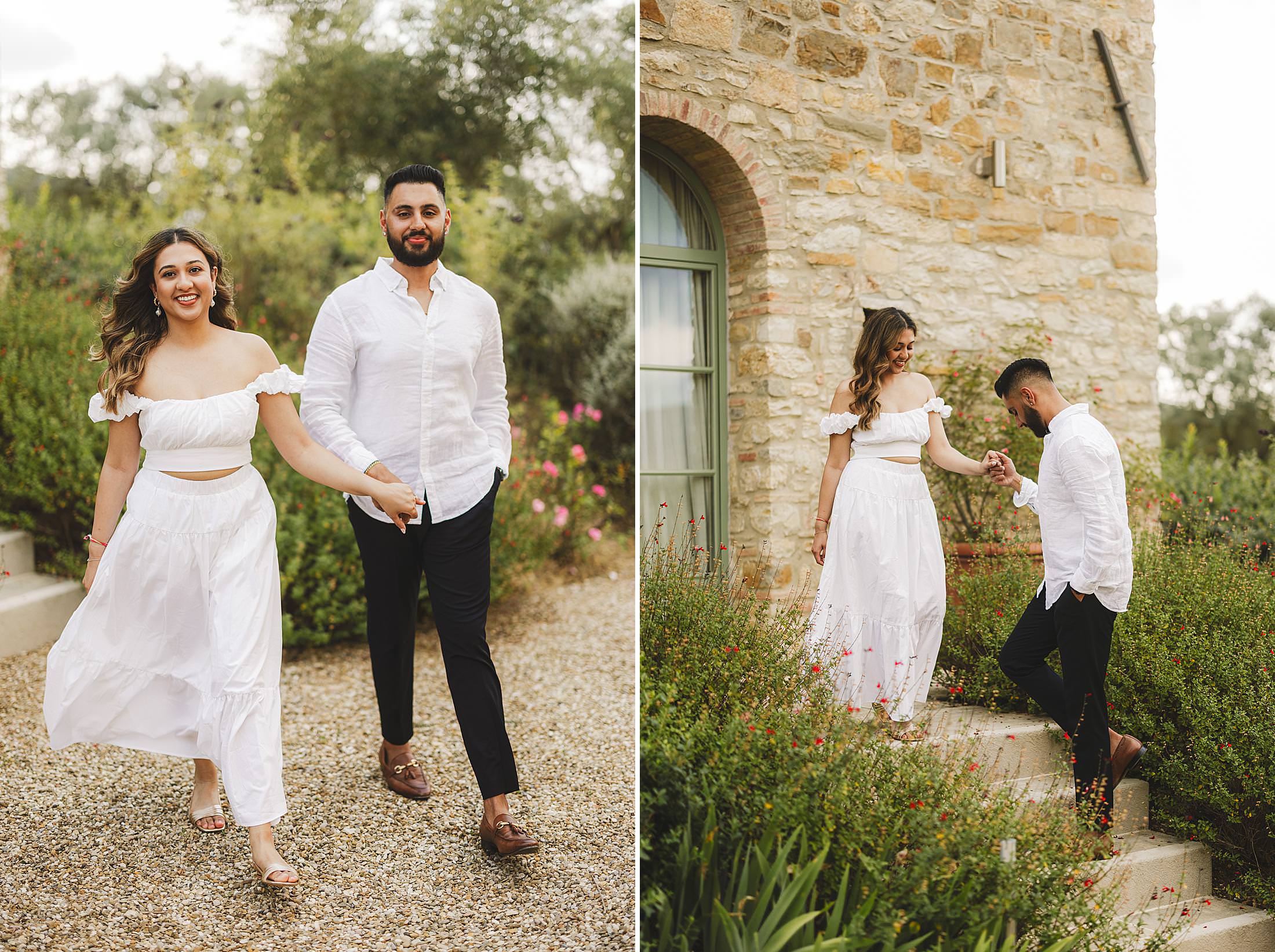 Lovely couple get engaged in the charming and luxury venue of Borgo del Cabreo heart of Chianti